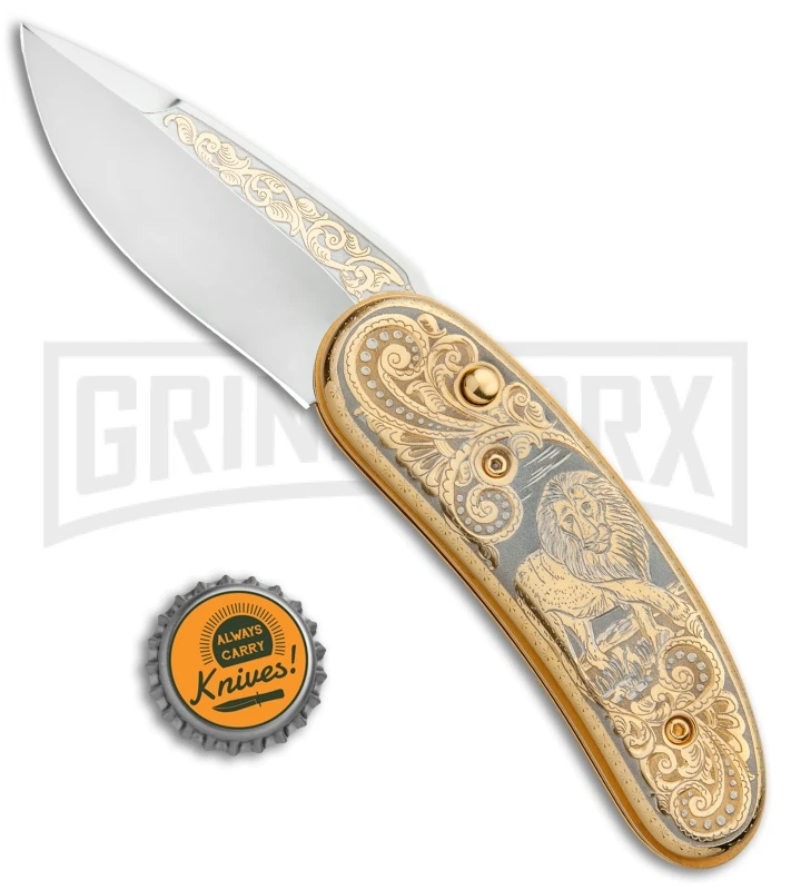 Custom Russian Gold Lion Automatic Knife - Polish Plain 6 Custom Russian Gold Lion Automatic Knife - Polish Plain - Image 6