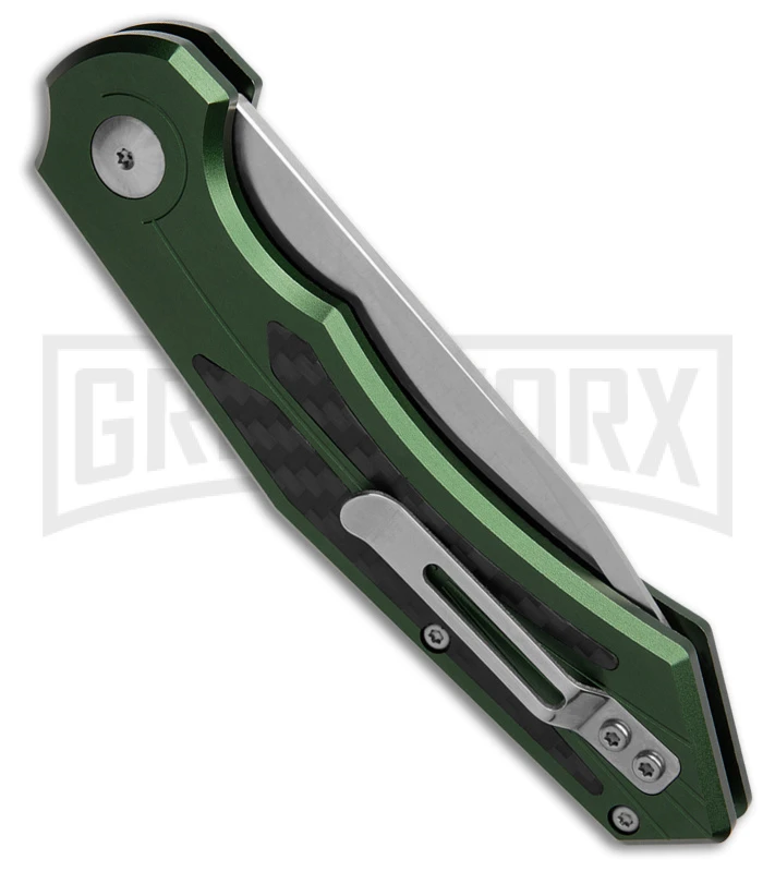 Diablo Automatic Knife Green Aluminum - Satin Plain 3 Diablo Automatic Knife Green Aluminum - Satin Plain - Image 3