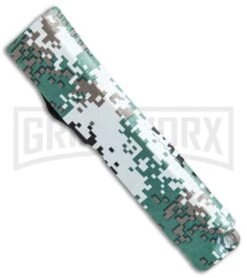 Firecracker Mini Green Digi Camo D/A OTF Automatic Knife - Black Plain -Buck Knives Sales Store Firecracker Mini Green Digi Camo DA OTF Black KS 5888 CF 1 BP 28695 jr side large