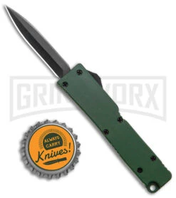 Firecracker Mini OD Green D/A OTF Automatic Knife - Black Dagger Plain -Buck Knives Sales Store Firecracker Mini OD Green DA OTF Auto Black Dagger Serr GX 37857 jr bottlecap large