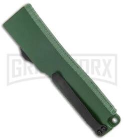 Firecracker Mini OD Green D/A OTF Automatic Knife - Black Dagger Plain -Buck Knives Sales Store Firecracker Mini OD Green DA OTF Auto Black Dagger Serr GX 37857 jr side large
