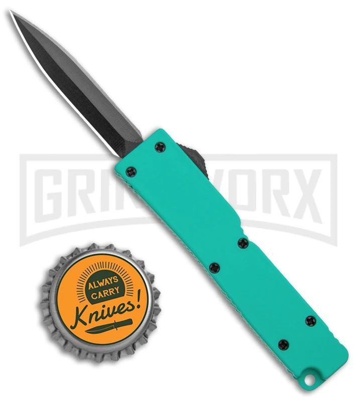 Firecracker Mini Robin Egg D/A OTF Automatic Knife - Black Dagger 4 Firecracker Mini Robin Egg D/A OTF Automatic Knife - Black Dagger - Image 4