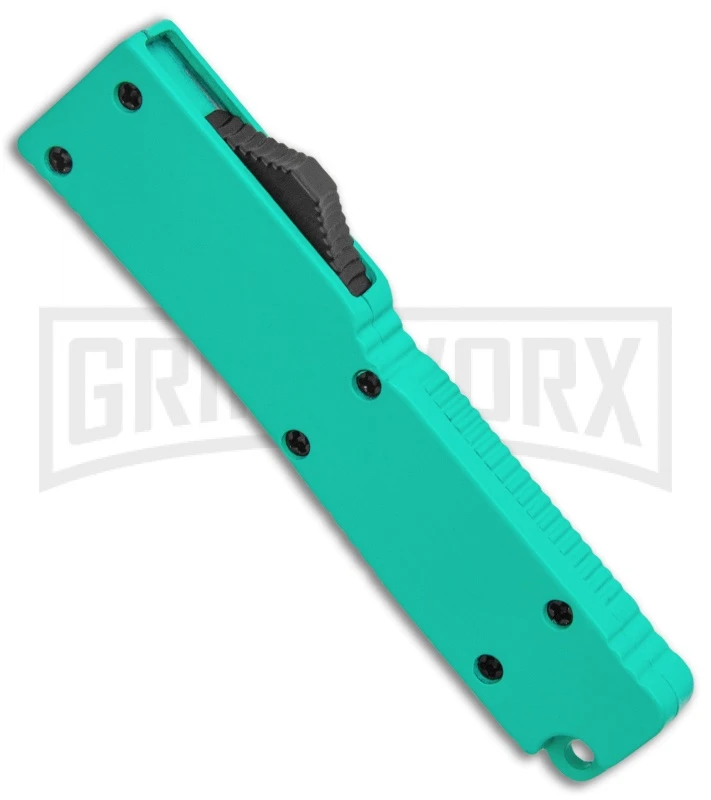 Firecracker Mini Robin Egg D/A OTF Automatic Knife - Black Dagger 2 Firecracker Mini Robin Egg D/A OTF Automatic Knife - Black Dagger - Image 2