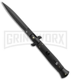 Frank B. 9" Italian Tactical Stiletto Black Automatic Knife - Dagger Black
