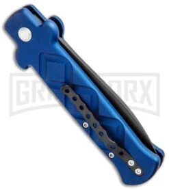 Frank B. Italian Stealth Blue Automatic Knife - Black Plain 6 Frank B. Italian Stealth Blue Automatic Knife - Black Plain -Buck Knives Sales Store Frank Beltrame B Stealth Blue Black Auto GX 33739 jr side large
