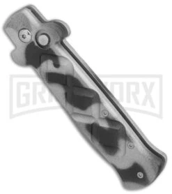 Frank B. Italian Stealth Urban Camo Automatic Knife - Flat Grind Bead Blast -Buck Knives Sales Store Frank Beltrame B Stealth Urban Camo plain BP 10759 er spine large