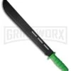 Frost Cutlery Amazon Assault Machete Green Fixed Blade Knife - Black Plain