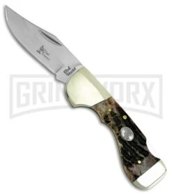 Frost Cutlery Steel Warrior Choctaw Winter Aged Bone Lockback Knife