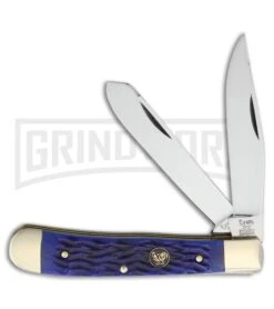 Frost Cutlery Hen & Rooster Trapper Blue Pick Bone Pocket Knife