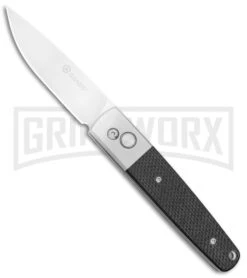 Ganzo Knives G7211-BK Black G-10 Automatic Knife - Flat Grind Satin
