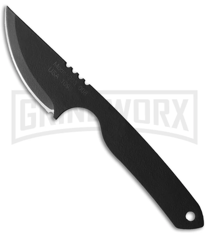 Jason Perry Blade Works The Little Neck Knife Black Fixed Blade - Black Plain 1 Jason Perry Blade Works The Little Neck Knife Black Fixed Blade - Black Plain
