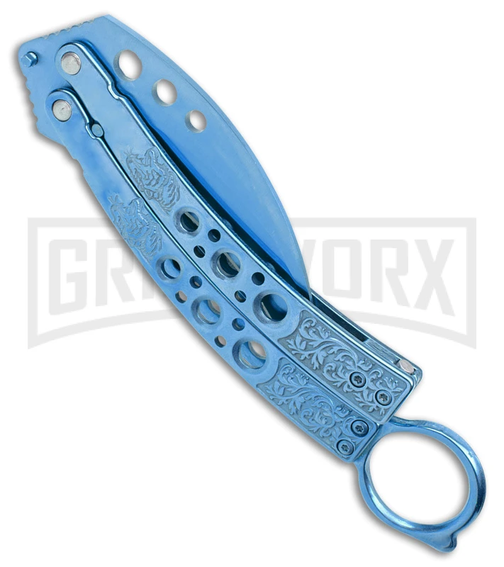 Karambit Tactical Blue Butterfly Knife Limited Edition - Blue 3 Karambit Tactical Blue Butterfly Knife Limited Edition - Blue - Image 3