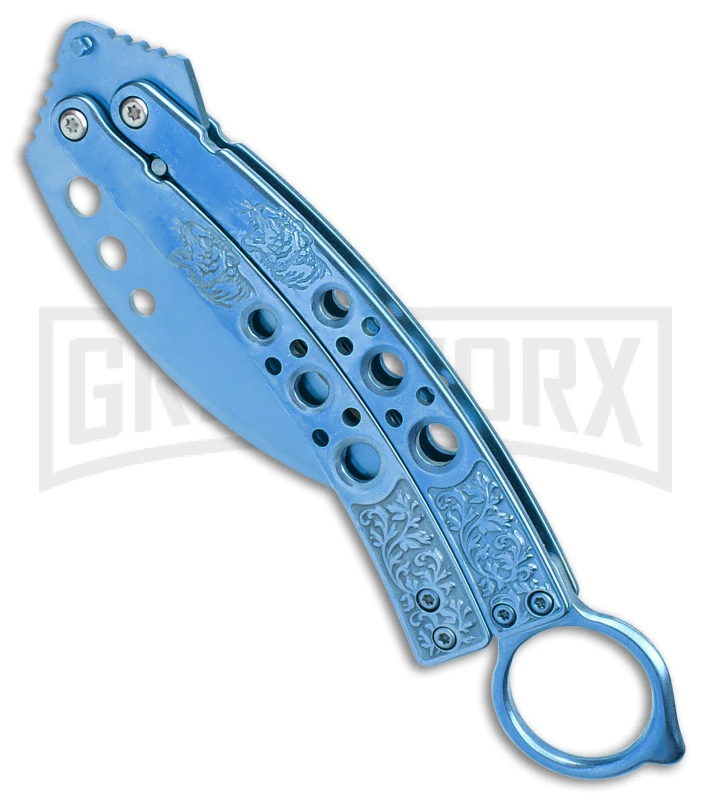 Karambit Tactical Blue Butterfly Knife Limited Edition - Blue 2 Karambit Tactical Blue Butterfly Knife Limited Edition - Blue - Image 2