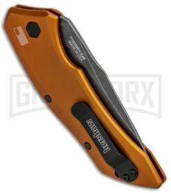 Kershaw Launch 1 Bronze Aluminum Automatic Knife - Blackwash Plain -Buck Knives Sales Store Kershaw Launch 1 Automatic Bronze Aluminum BlackWash KER7100EBBW BHQ 91255 jr side large