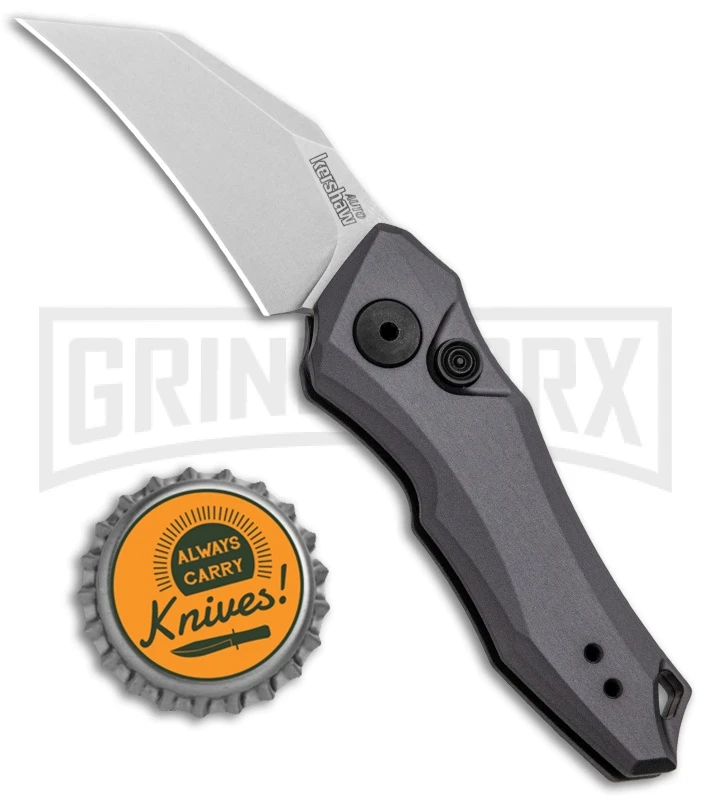 Kershaw Launch 10 Gray Automatic Knife CA Legal - Stonewash Plain 4 Kershaw Launch 10 Gray Automatic Knife CA Legal - Stonewash Plain - Image 4