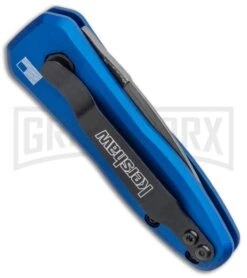 Kershaw Launch 4 Damascus Automatic Knife Blue CA Legal - Plain -Buck Knives Sales Store Kershaw Launch 4 CA Legal Auto Blue Damascus 7500BLUDAM BHQ 91856 jr side large