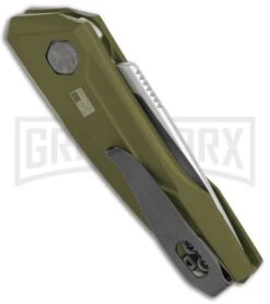 Kershaw Launch 9 OD Green Automatic Knife CA Legal - Stonewash Plain -Buck Knives Sales Store Kershaw Launch 9 Auto OD Green Working KER7250OLSW BHQ 113298 jr side large