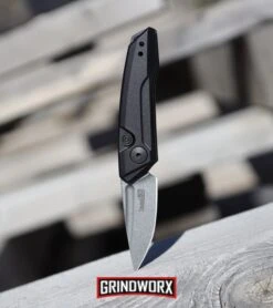 Kershaw Launch 9 Black Automatic Knife CA Legal - Stonewash Plain -Buck Knives Sales Store Kershaw Launch 9 Automatic Knife Black Working Finish 7250 BHQ 94066 kp wood web large