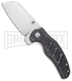 Kizer Vanguard Mini Sheepdog Knife Black Micarta - Stonewash Plain
