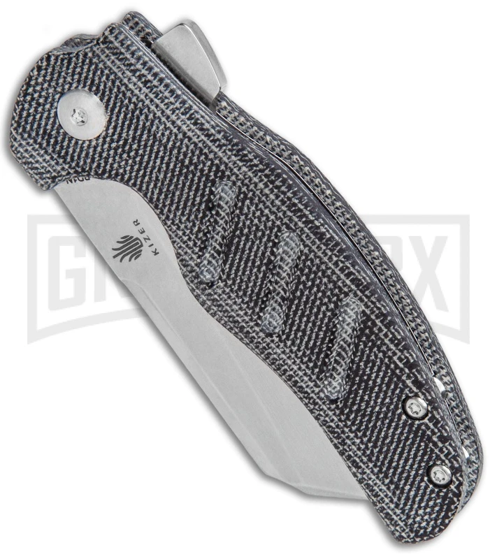 Kizer Vanguard Mini Sheepdog Knife Black Micarta - Stonewash Plain 2 Kizer Vanguard Mini Sheepdog Knife Black Micarta - Stonewash Plain - Image 2