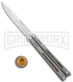 Maxace Knives Balisong Obsidian Titanium Handles CF Inlay (4" Satin) 9 Maxace Knives Balisong Obsidian Titanium Handles CF Inlay (4" Satin) -Buck Knives Sales Store Maxace Knives Balisong Obsidian Ti CF Inlay Satin BHQ 120300 jr bottlecap large