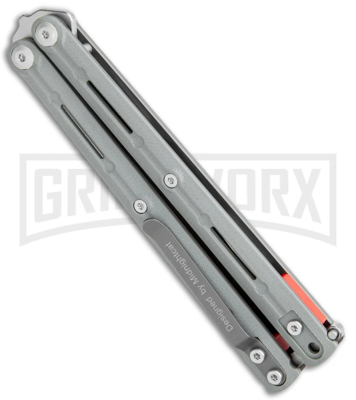 Maxace Knives Balisong Serpent Striker II Gray G-10 - Satin Tanto Plain 3 Maxace Knives Balisong Serpent Striker II Gray G-10 - Satin Tanto Plain - Image 3