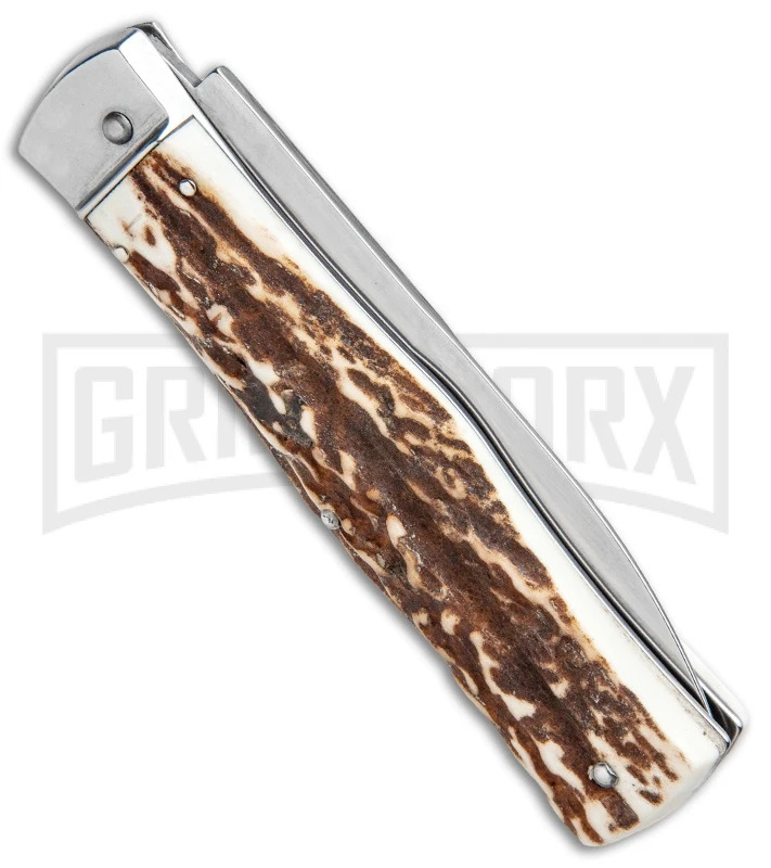 Mikov 241 Predator Stag Automatic Lever Lock Knife Bayonet 3 Mikov 241 Predator Stag Automatic Lever Lock Knife Bayonet - Image 3