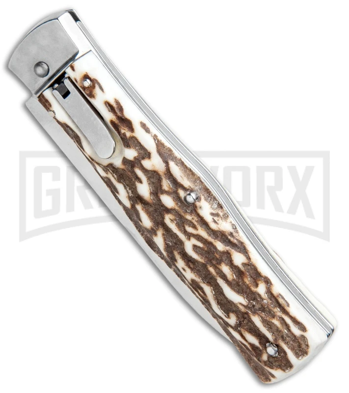 Mikov 241 Predator Stag Automatic Lever Lock Knife Bayonet 2 Mikov 241 Predator Stag Automatic Lever Lock Knife Bayonet - Image 2