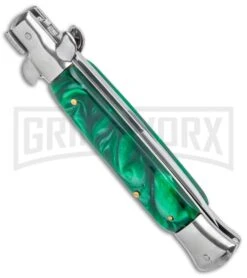Milano 9" Green Acrylic Bayonet (4" Satin) 6 Milano 9" Green Acrylic Bayonet (4" Satin) -Buck Knives Sales Store Milano 9in Green Acrylic Bayonet Satin GX 37523 jr side large