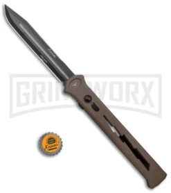 Paragon Estiletto Dark Earth Bolt Automatic OTF Knife - Black Clip Point -Buck Knives Sales Store Paragon Estiletto CP OTF Auto Dark Earth Lightning Bolt Black EST CP LB FDE B DE BHQ 134551 jr bottlecap large