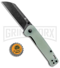QSP Penguin Jade Liner Lock Knife Natural G-10 - Black SW Plain -Buck Knives Sales Store QSP Knife Penguin LL Jade G 10 Ti Black SW QS130 W BHQ 137143 jr bottlecap large