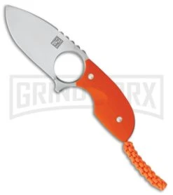Real Steel Mini 127 Orange Neck Knife - Satin Plain