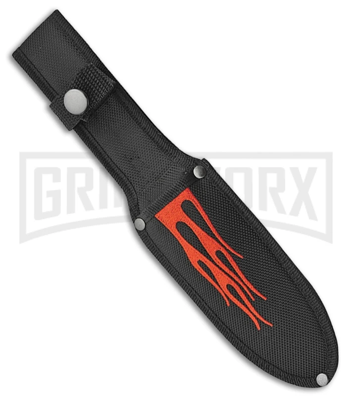 Rite Edge Dead Walker Red Fixed Blade Knife - Black Stonewash Serr 2 Rite Edge Dead Walker Red Fixed Blade Knife - Black Stonewash Serr - Image 2