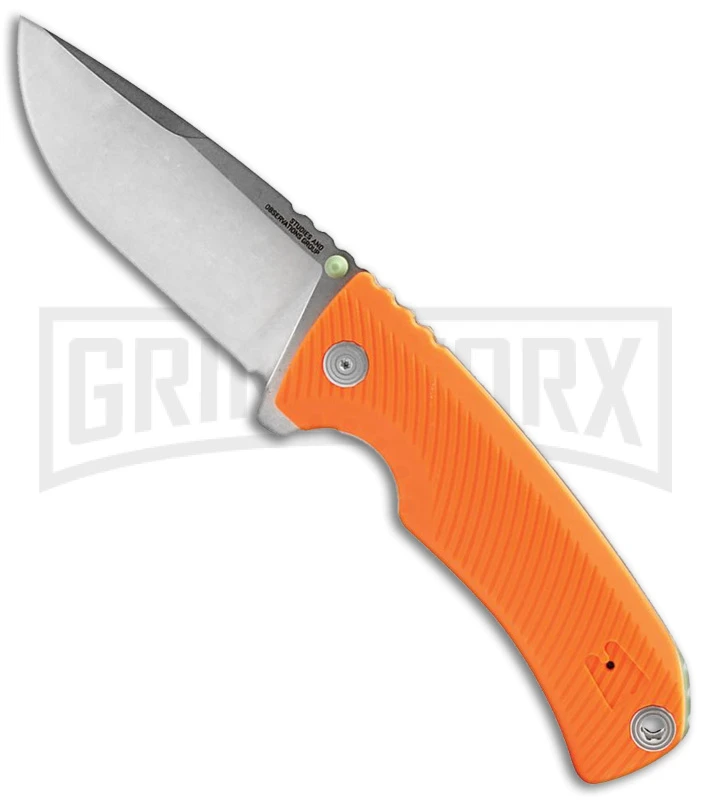 SOG Tellus FLK Blaze Orange GRN Frame Lock Knife - Stonewash Plain 1 SOG Tellus FLK Blaze Orange GRN Frame Lock Knife - Stonewash Plain