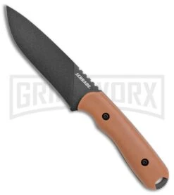 Schrade Frontier Brown Grivory Fixed Blade Knife - Black SW