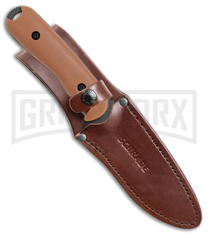 Schrade Frontier Brown Grivory Fixed Blade Knife - Black SW 2 Schrade Frontier Brown Grivory Fixed Blade Knife - Black SW - Image 2