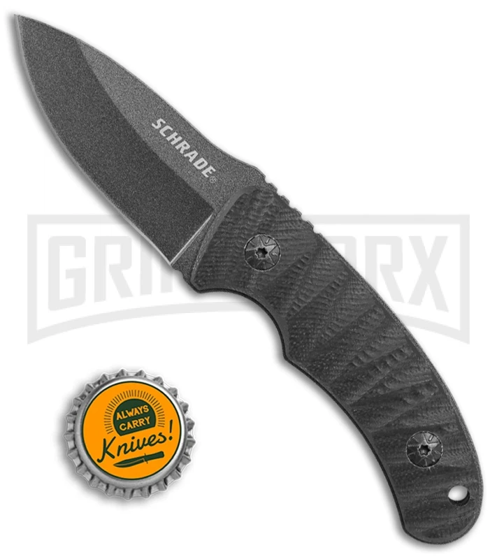Schrade SCHF57 Black G-10 Fixed Blade Knife - Black Plain 3 Schrade SCHF57 Black G-10 Fixed Blade Knife - Black Plain - Image 3