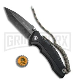 Smith & Wesson Black G-10 Tanto Folding Knife - Black SW Plain -Buck Knives Sales Store Smith Wesson G 10 LL Black Black SW SW604 BHQ 67524 jr bottlecap large