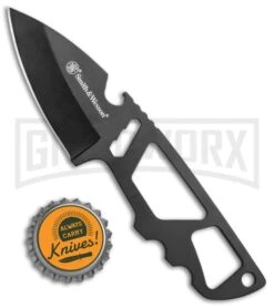 Smith & Wesson SW991 M&P Shield Fixed Blade Knife & Tool - Black Plain 7 Smith & Wesson SW991 M&P Shield Fixed Blade Knife & Tool - Black Plain -Buck Knives Sales Store Smith and Wesson MP Shield Neck Knife Tool Black SW991 BHQ 78832 jr bottlecap large
