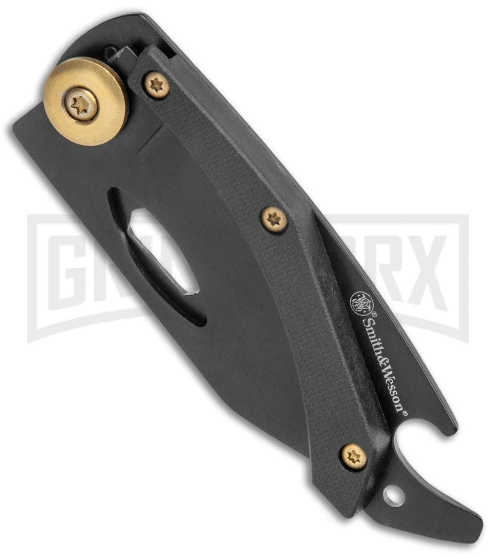 Smith & Wesson Black Multi-Tool Folding Knife Stainless Steel - Black Plain 2 Smith & Wesson Black Multi-Tool Folding Knife Stainless Steel - Black Plain - Image 2