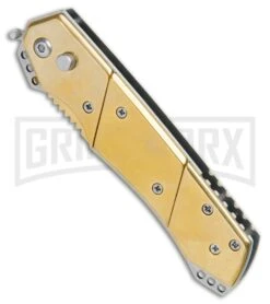 Buck Knives Sales Store -Buck Knives Sales Store Super Knife Croc Auto Stainless Gold Gold Inlay Gold Serr GX 34967 jr spine large