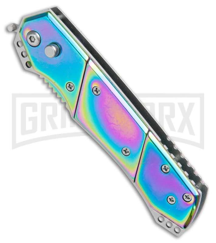 Super Knife Croc Automatic Knife Stainless Rainbow Spectrum (3.5 Spectrum) Serr 2 Super Knife Croc Automatic Knife Stainless Rainbow Spectrum (3.5 Spectrum) Serr - Image 2