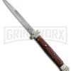 A.G.A. Campolin 11" Maltese Cross Stiletto Cocobolo Automatic Knife - Bayonet