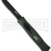 AKC 077 Concord NATO Military Green OTF Automatic Knife - Flat Grind Black Serr