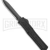 AKC F-20 Black D/A OTF Automatic Knife - Dagger Black Plain