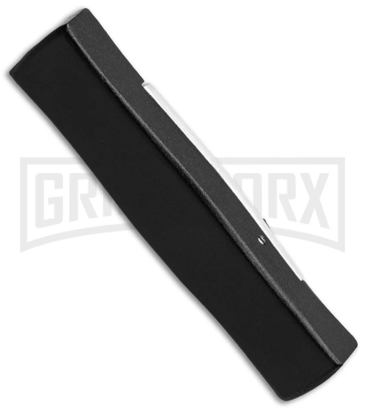 AKC Minion Concord Black/White OTF Automatic Knife - Dagger Satin Plain 2 AKC Minion Concord Black/White OTF Automatic Knife - Dagger Satin Plain - Image 2