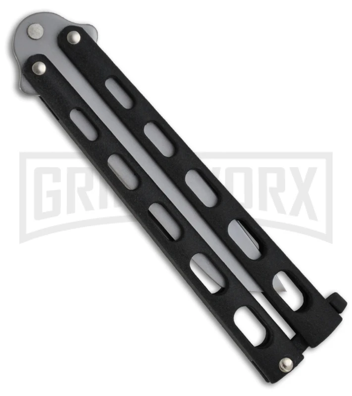 Bear And Son Knives 114AB Large Balisong Butterfly Knife - Bead Blast Tanto 2 Bear And Son Knives 114AB Large Balisong Butterfly Knife - Bead Blast Tanto - Image 2