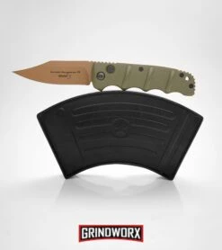 Boker Kalashnikov Desert Warrior Bowie Automatic Knife - Copper Plain -Buck Knives Sales Store boker kalashnikov desert warrior bowie BHQ 17106 box dl 2 large