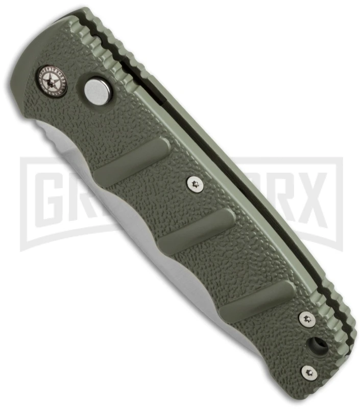 Boker Kalashnikov Dagger OD Green Automatic Knife - Satin Plain 2 Boker Kalashnikov Dagger OD Green Automatic Knife - Satin Plain - Image 2