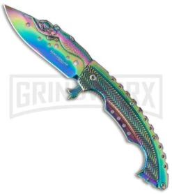 Boker Magnum Rainbow Mermaid Folding Knife - Spectrum Plain